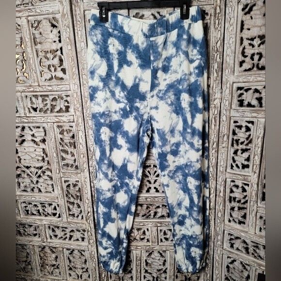 True Craft Blue Tie Dye Joggers with Pockets Womens Size Large - Picture 2 of 9